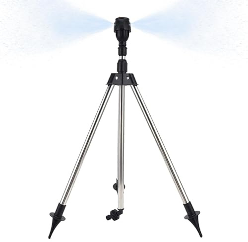 Moreeulsi Stativ-Sprinkler, Stand-up-Langstrecken-Sprinkler, Gartenbewässerungssystem, Teleskop-Wassersprinkler, 360-Grad-Drehung für Gartenbewässerung