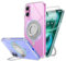 SURPHY Design for iPhone 16 Plus Case, with 360° Rotatable Magnetic Stand & Finger Ring, Crystal Clear Phone Case for iPhone 16 Plus 6.7 inch 2024, Clear