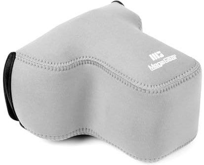 MegaGear Neoprene Camera Case for Fujifilm X-T50 (16-50mm)- Stylish and Protective Digital Photography Bag (Gray)