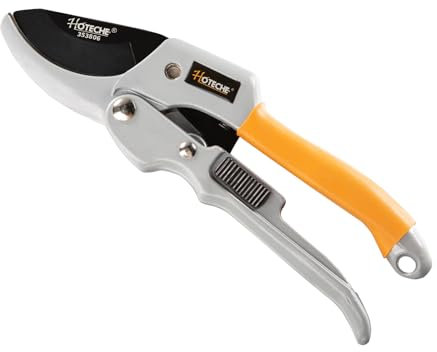 Hoteche 200mm Gartenschere –Rosenschere mit SK5 Klinge, 3.3mm Dicke, beschichtet mit schwarzem Teflon – Ideal für Baumscheren und Blumenscheren, Perfekt zum Schneiden von Ästen, Blumen und Sträuchern.