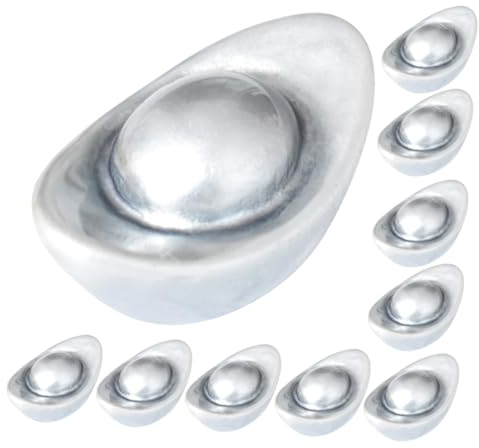 KOMBIUDA 20stücke Miniatur Resin Ingot Figuren Dekorative Desktop Ornamente Für Garten Und Zuhause Silberne Yuanbao Modell Für Mikro-szenarien Und Fotografie