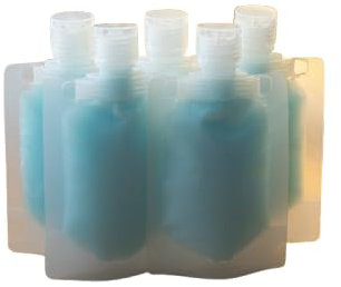 Deko Kerzenhalter 5er Set Ombre Blau Weiß