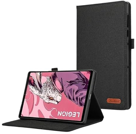 MQVQAUBST Weiche Stoff-Ständer-Flip-Tablet-Hülle, geeignet for Lenovo Legion Y700 8,8 Zoll 2023 TB-320FU(Black)