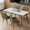 Hawthehome Esszimmerstuhl,Esszimmerstühle 4er Set,Armlehnstuhl,Küchenstuhl,Stuhl Esszimmer Wohnzimmer, ergonomischer Sessel,140 kg belastbar,Polsterstuhl künstlich Fabric, Metallbeine, Military Green