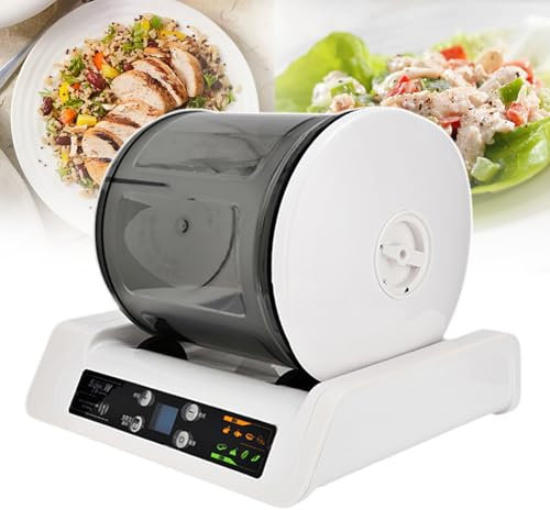 pealiritansemen Electric Meat Tumbler Marinator, Piccola Macchina per Sottaceti per Alimenti Domestici, Mescola Uniformemente E Aromatizza Rapidamente, Rendi Gli Ingredienti Saporiti in Modo Uniforme