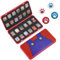 Switch Spiel Aufbewahrungsbox, Game Card Aufbewahrungsbox, Switch Spiele Aufbewahrung, Switch Spielkarte Cartridges Halten Sie 24 Game Card Slots mit Switch Joystick Kappen, Tragbar Spiele Organizer