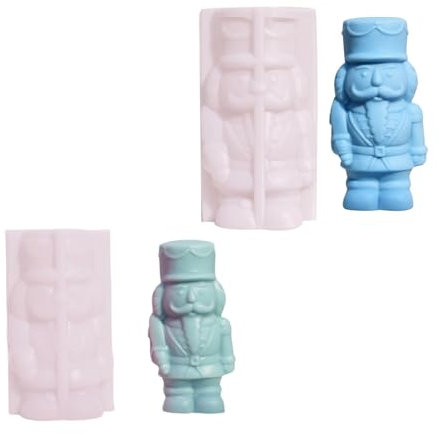 Silikonformen für 3D-Soldaten-Figuren für Epoxidharz, Fondant, Silikonformen, Zement, Gips, Silikonformen, 2 Stück