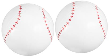 Ciieeo 2St aufblasbarer Baseball Basketball-Strandball Sommer Strandball Rugby-Strandball aufblasbares strandspielzeug aufblasbarer Wasserball Stranddekorationen PVC Weiß