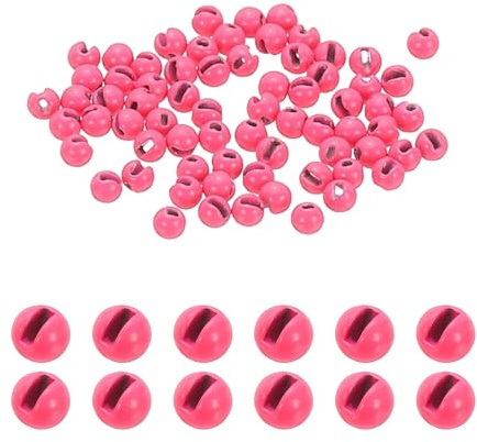 PATIKIL Fly Tying Tungsten Beads, Tungsten Slotted Beads for Fly Tying Jig Hooks