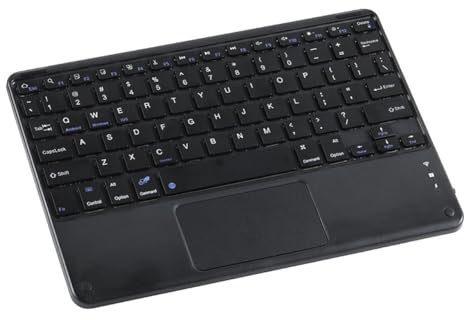 Vocdikficy Tastiera Wireless Touchpad Tastiera Bluetooth per PC Tablet Gaming Nero