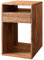 WOLF MÖBEL WOOD YOU LIKE Brick Konsole mit 1 Schublade u. 1 Ablage, Massivholz Shisham, 35x35x60 cm, Handmade