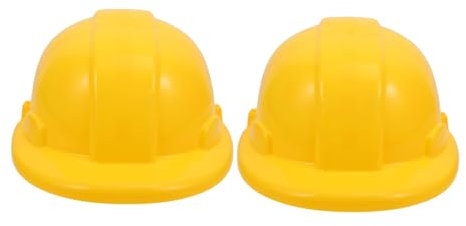YARNOW 2Stücke Kinderhelm Simulierte Bauarbeiter Hüte für Kostümpartys Geburtstagsfeiern und Rollenspiele Leichte Kunststoffkappen für Jungen für Kreative Spiele