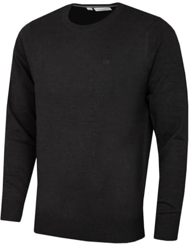 Calvin Klein Mens Crew Neck Cotton Sweater - Graphite - XXL
