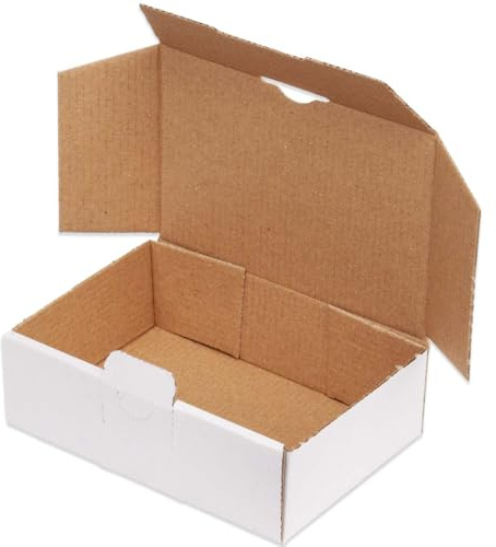kartonprimus Maxibriefkartons 160 x 110 x 50 mm MB-1 weiß Maxibrief Karton Faltschachtel stabil Versandkarton für Post DHL Versand DIN A6 Warensendung Büchersendung Versandschachtel (25 Stück)