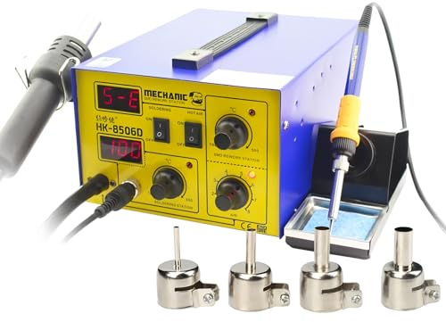 Mechanic SMD hot air rework Station Digital Display Welding Station HK-8506D with Soldering Iron hot air Gun for Phone Repair