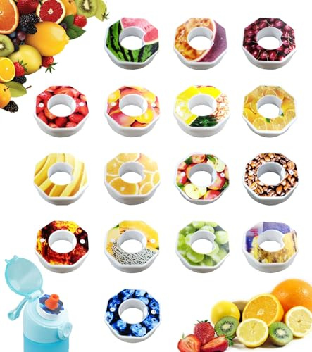 BOPELMALLS 10 cialde aromatizzate, 0 zucchero e 0 calorie, profumate, per bottiglia d'acqua sportiva profumata (casuale)