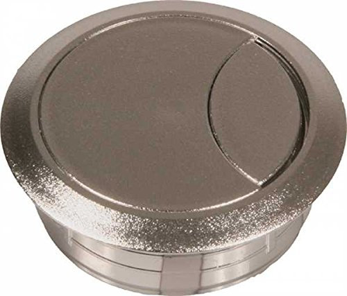 ToniTec Kabeldurchlass Kabeldose Kabeldurchführung Kunststoff 60mm 80mm Chrom Edestahl Silber