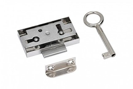 Metafranc Aufschraubschloss 30 mm, Stahl vernickelt, beidseitig verwendbar