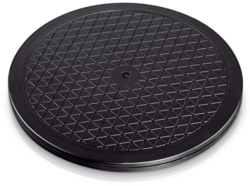 Hama Universal-Drehteller, 360° drehbar (Drehscheibe geeignet für Büro, Zuhause, Hobby, PC-Monitor, Küche, Pflanzen, Blumentöpfe UVM., Drehplatte mit Durchmesser 32 cm, bis zu 80 kg, rund) Schwarz