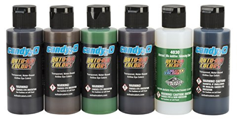 AutoAir Kit PRIMARY 5 Farben candy2o Airbrush + 1 Verdünner ab 60 ml