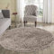 Serdim Rugs Living Room Round Shaggy Area Rugs, Polypropylene, L.Beige, 120x120cm(4x4')