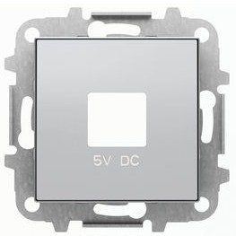 Niessen sky - Tapa cargador usb plata