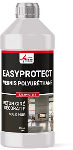 Vernis, béton, décoratif, sol, mur, polyuréthane, pu : Easyprotect - 2 m² - Mate - ARCANE INDUSTRIES