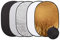 5-in-1 Collapsible Light Reflector 60x90cm Studio Photography Portable Oval Diffuser Light Reflector with Carrying Case, Multi Disc Translucent, Silver, Gold, White and Black