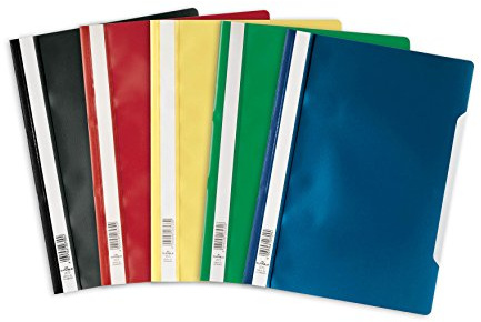 Durable 252300 Clear View Folder-Report File A4 PP, Assorted Colours - Pack of 25