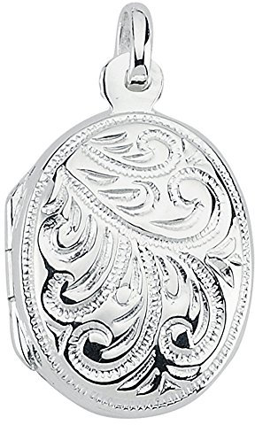 Vinani Anhänger Indien Design Medaillon mit Verzierungen zum Öffnen glänzend Sterling Silber 925 2AMI-EZ