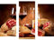 decorwelt | Dreiteiliges Wandbild 3 Teilig Acrylglasbilder Acryl Glasbild Essen Orange 90x70 cm Wandbilder Wohnzimmer Esszimmer Deko Wanddeko