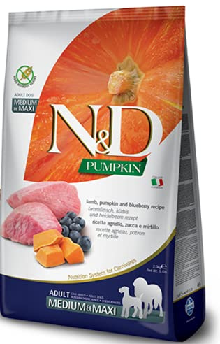 Farmina N&D Pumpkin Medium/Maxi Adult Lamm und Mirtillo 12 kg Angebot 2 Säcke