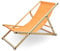 BITUXX Liegestuhl Sonnenliege Gartenliege Holzliege Strandliegestuhl Holz Klappbar (Orange)