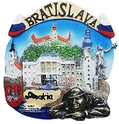3D Bratislava Slowakei Kühlschrankmagnet Reise Souvenir Geschenkkollektion Haus & Küche Dekoration Magnetaufkleber Bratislava Slowakei Kühlschrankmagnet
