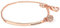 Lovans - Bracciale in acciaio INOX placcato oro rosa, con zirconi portafortuna e catena, regalo per donne e ragazze