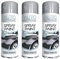 3 x 250ml Grey Primer Matt Spray Paint Aerosol Can Auto Extreme Metal Wood