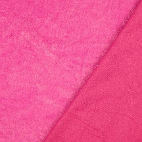 Alpenfleece mit einer glatten Seite Kuschelfleece - 0,5 m - Winterfleece - Breite 153 cm - 320g/m² (Pink)