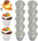Symphonyw Puddingformen, 10 Stück Aluminium-Muffinformen, Dariol-Formen, antihaftbeschichtet, Mini-Backförmchen, Becken, Eierkuchen, Cupcake-Formen