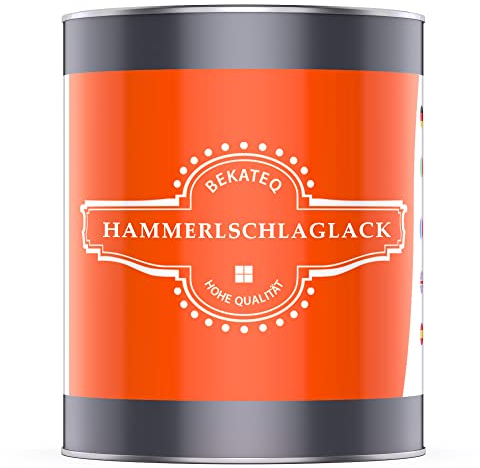 BEKATEQ Hammerschlaglack Anthrazitgrau, 2,5 Liter I 3in1: Rostschutz, Grundierung & Lackierung für innen & außen I Hammerschlagfarbe, Metallschutzlack, Hammerschlag Effektlack LS-590