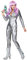 shoperama Silber Metallic Damen Catsuit Schuppenmuster Space Girl Disco Astronautin Festival Bodysuit Overall, Größe:S/M