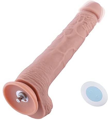 HISMITH 11,8Vibrations-Dildo mit 3 Geschwindigkeiten+4 Modi mit KlicLok-System, Silikondildo in Extralänge für fortgeschrittene Anwender-9,8einsteckbare Länge, Umfang 6,7, Durchmesser 2,1