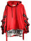 Hello MrLin Herren Techwear Japanischer Harajuku Kapuzenpullover Hip Hop Streetwear Urban Hoodie, Rot, XL