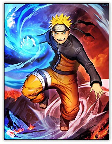 mlpnko Naruto Kit de Peinture par numéro à Faire soi-même pour Adultes Décoration d’intérieur