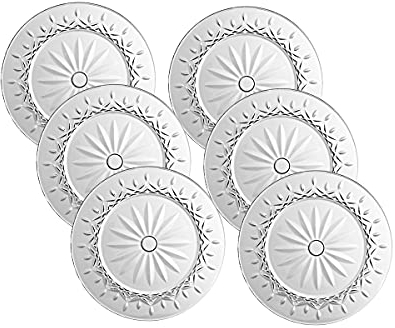 CRISTALICA Glasteller Platzteller Tafelservice Geschirr Bleikristall klar 6er Set D 26,5 cm