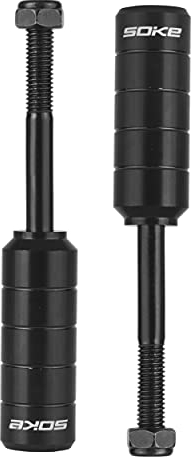 SOKE Scooter Pegs 1681, 3x18x10cm | Set aus Vier Teilen | Schraubenschlüssel, schwarz, für Kinder, Jugendliche, Erwachsene, Profis | Professionelle Scooter Pegs Stunt Scooter Pedal Zubehör