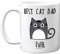 Stuff4 Best Cat Dad Ever Mug, 11oz Ceramic Dishwasher Safe Premium Mugs, Gifts for Cars Lovers, Cat Dad Gifts, Cute for Men, Funny Coffee White