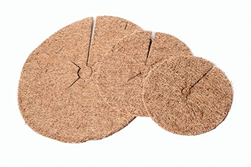 Novatool Kokosnuss Fasern Scheiben Ø 40cm Abdeck-Scheibe Kübelabdeckung Winterschutz für Topfpflanzen Pflanzenschutz Indoor Outdoor Frostschutz Kälteschutz für Pflanzen und Bäume