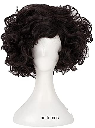 WHBHD Jon Snow Cosplay Perücken Kurze Schwarze hitzebeständige synthetische Haarperücke + Wig-Kappe