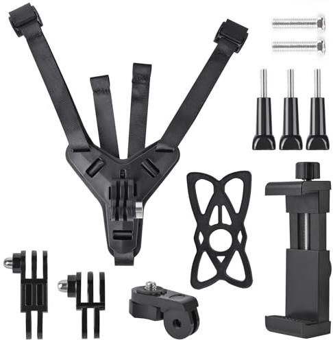 OctinPris Helmet Phone Mount Chin Strap Mount Kit for Motorcycle