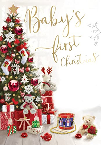 Babys 1st Christmas Singing Musical Christmas Card Xmas Sound Of Christmas Range XSING011